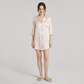 Nomee Butterfly Embroidery 19 Momme Silk Shirt Nightgown-Nomee