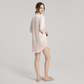 Nomee Butterfly Embroidery 19 Momme Silk Shirt Nightgown-Nomee