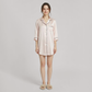Nomee Butterfly Embroidery 19 Momme Silk Shirt Nightgown-Nomee