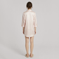 Nomee Butterfly Embroidery 19 Momme Silk Shirt Nightgown-Nomee
