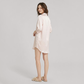 Nomee Butterfly Embroidery 19 Momme Silk Shirt Nightgown-Nomee