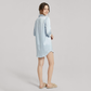 Nomee Butterfly Embroidery 19 Momme Silk Shirt Nightgown-Nomee