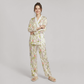 19 Momme New Chinese Style Silk Pajama Set - Floral Print Long Sleeve - Nomee