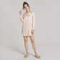 19 Momme Silk Shirt Dress - Long Sleeve Stripe Nightgown for Women - Nomee