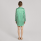19 Momme Silk Shirt Dress - Long Sleeve Stripe Nightgown for Women - Nomee