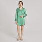 19 Momme Silk Shirt Dress - Long Sleeve Stripe Nightgown for Women - Nomee