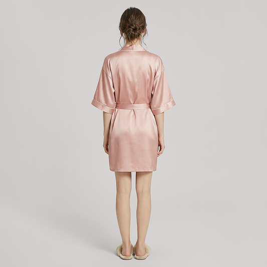 16 Momme Silk Slip Dress & Robe Set - 2 Piece Sleepwear - Nomee
