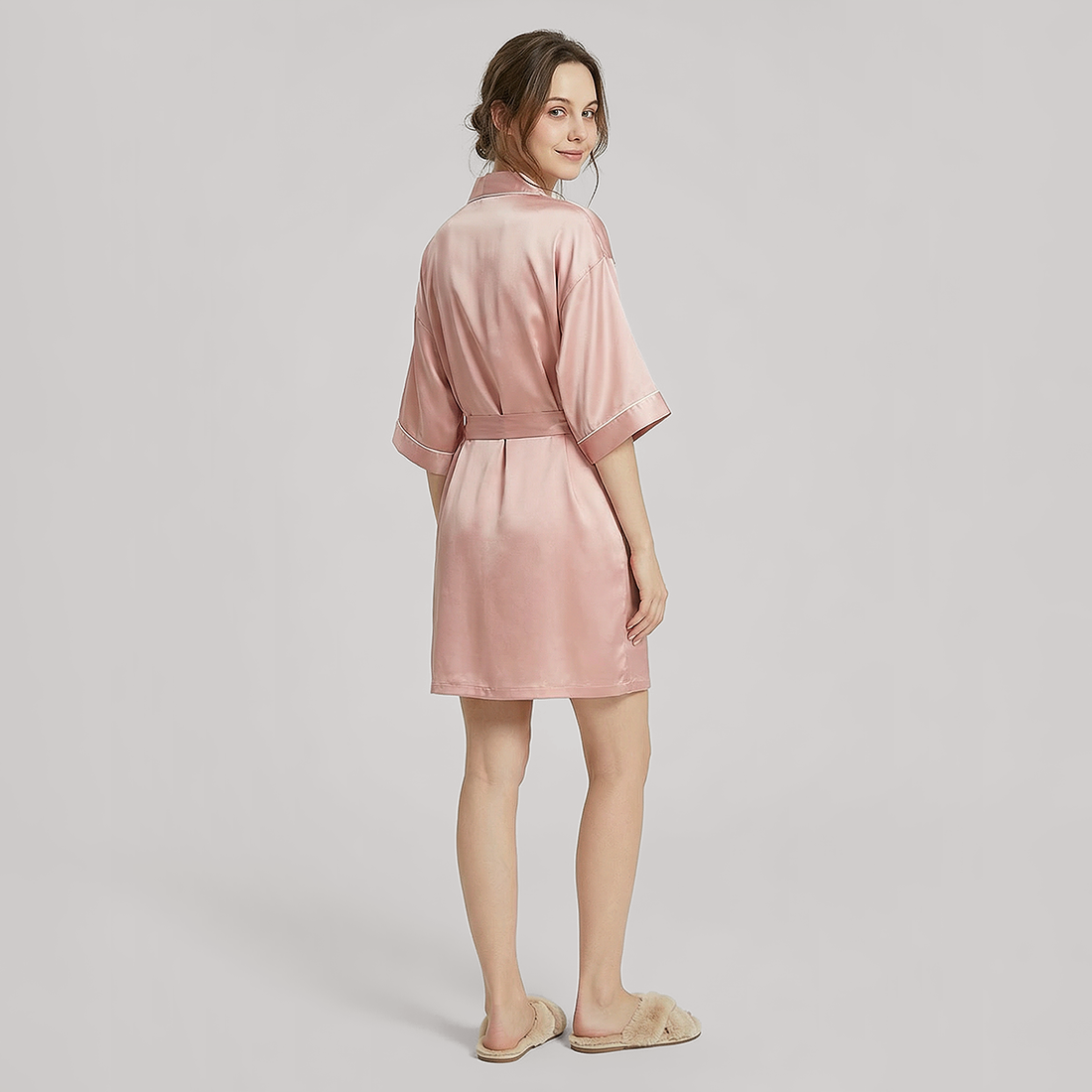 16 Momme Silk Slip Dress & Robe Set - 2 Piece Sleepwear - Nomee