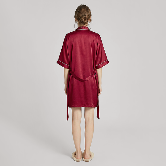 16 Momme Silk Slip Dress & Robe Set - 2 Piece Sleepwear - Nomee