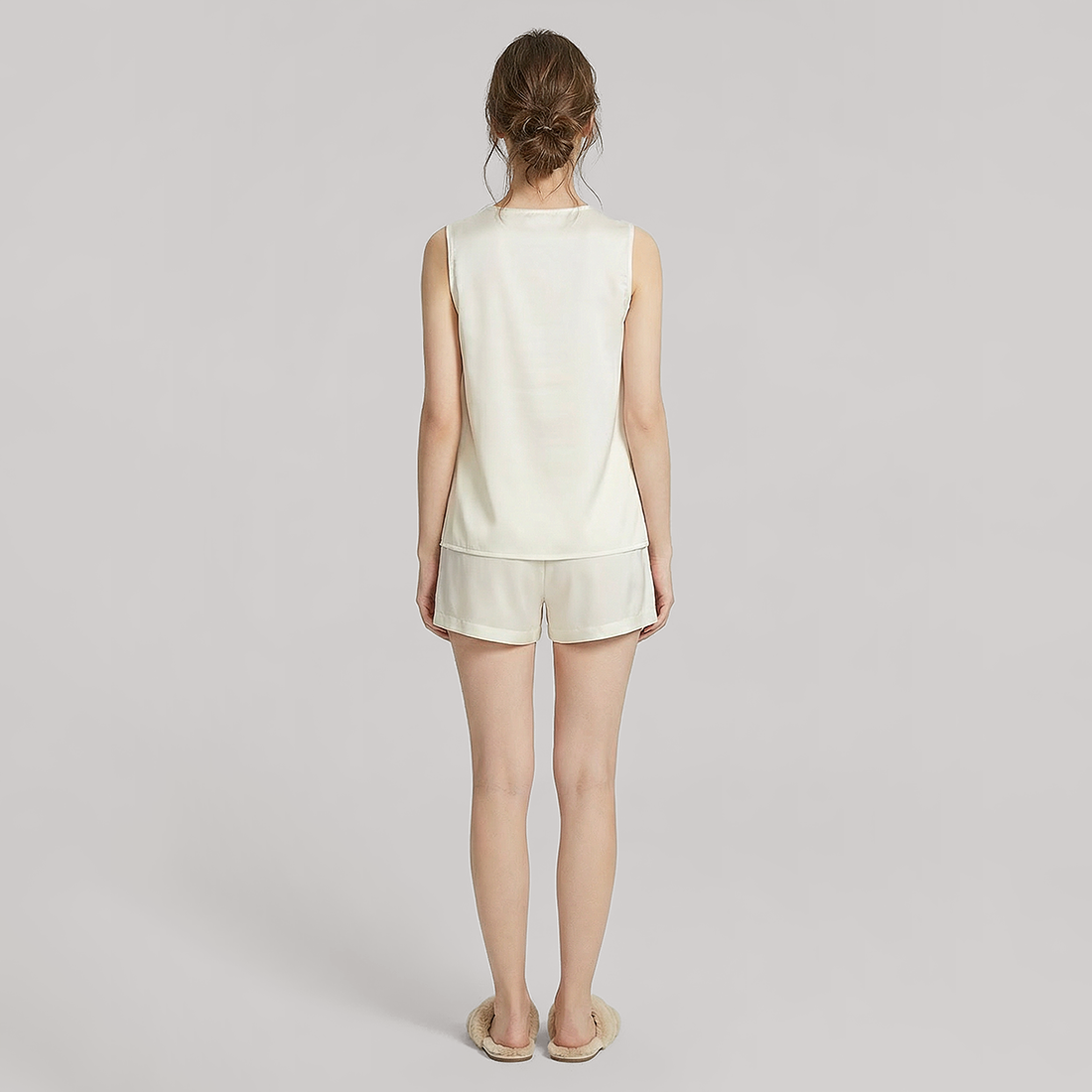 19 Momme Mulberry Silk Sleeveless Pajama Set - Nomee