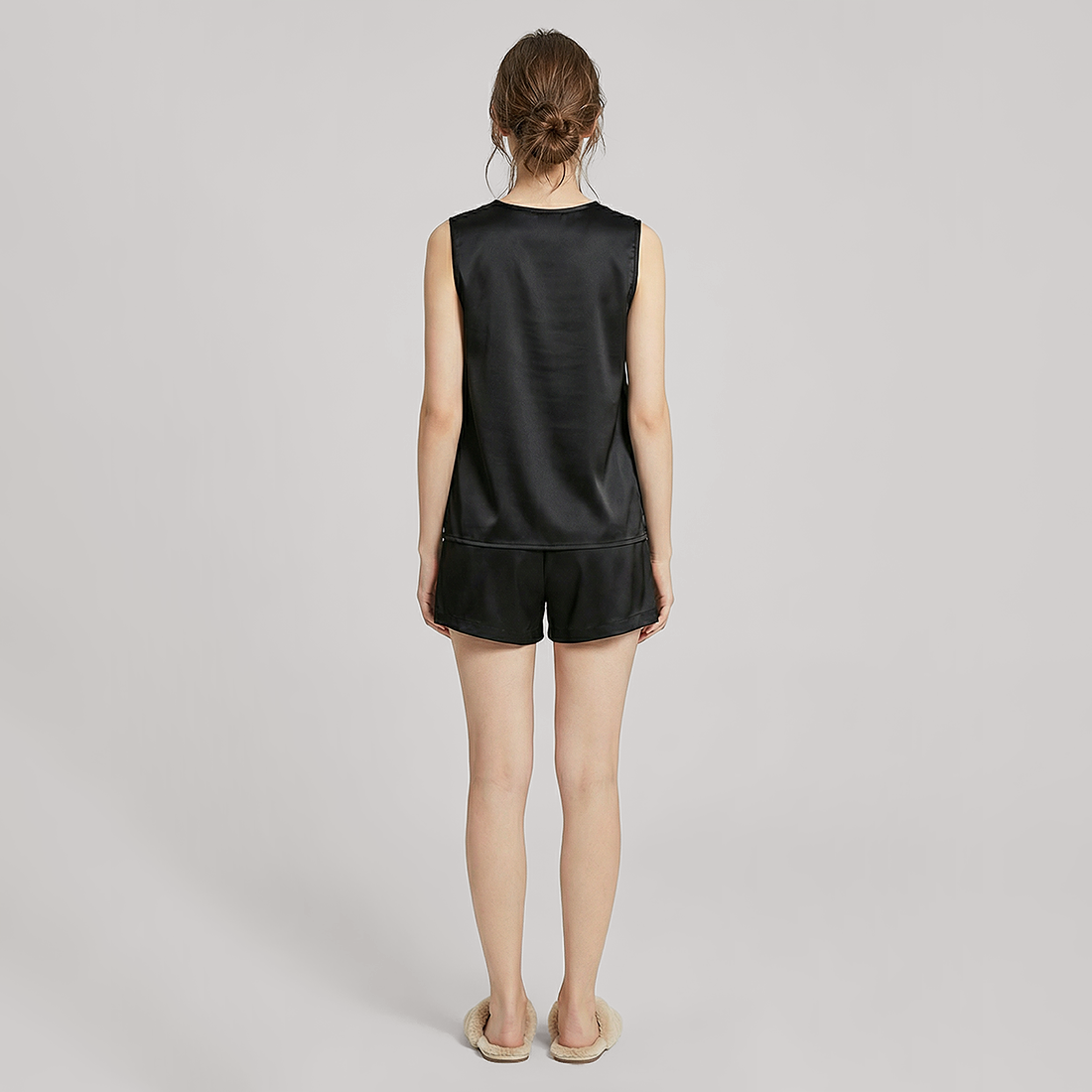 19 Momme Mulberry Silk Sleeveless Pajama Set - Nomee